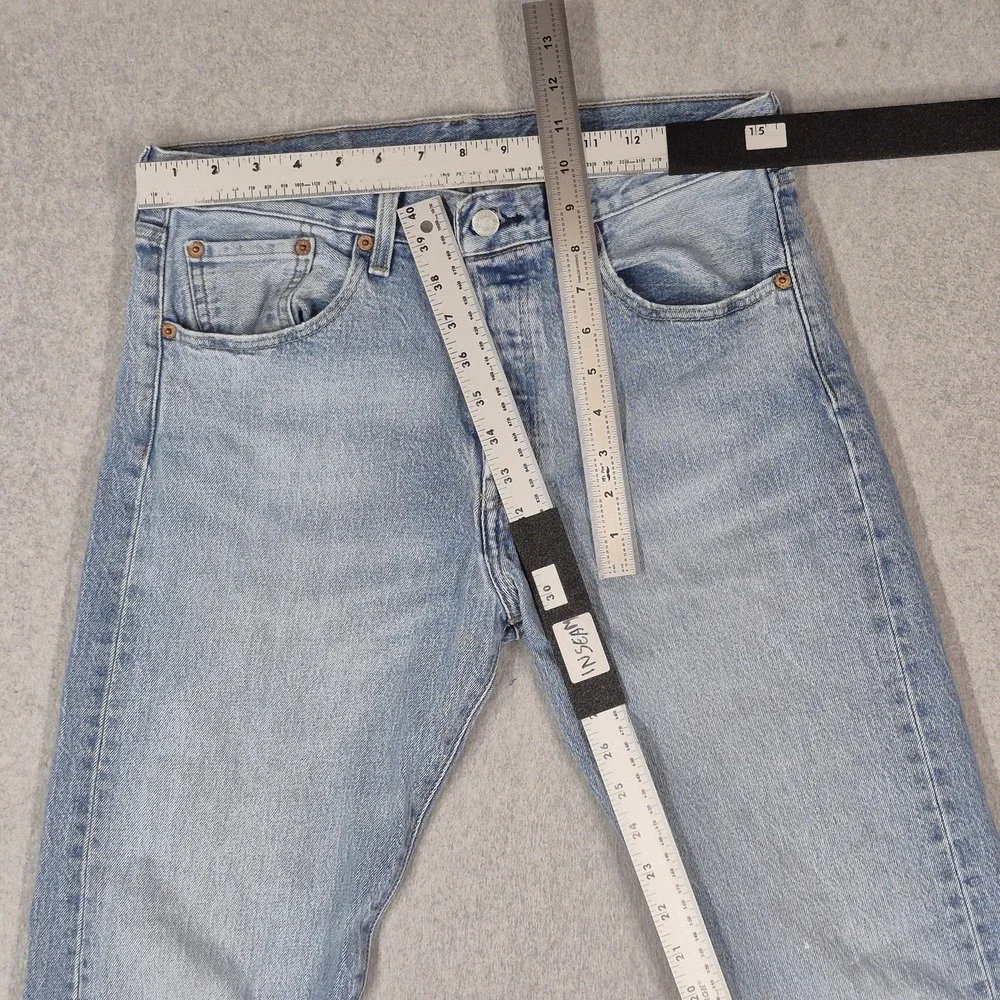 Levi's 501 Men Jeans 30X32 Light Blue Denim Original Fit Straight Leg 30